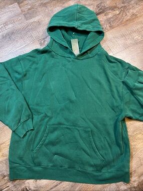 Women’s  oversized Green Hooded Sweatshirt Pullover